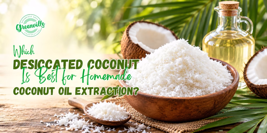 Desiccated coconut oil extraction