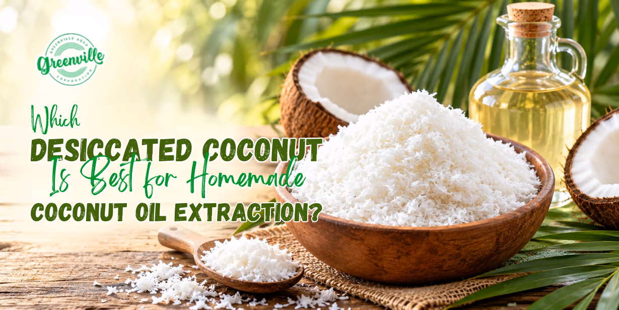 Desiccated coconut oil extraction